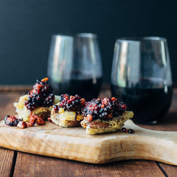 Crispy Artichokes & Blackberry Pesto