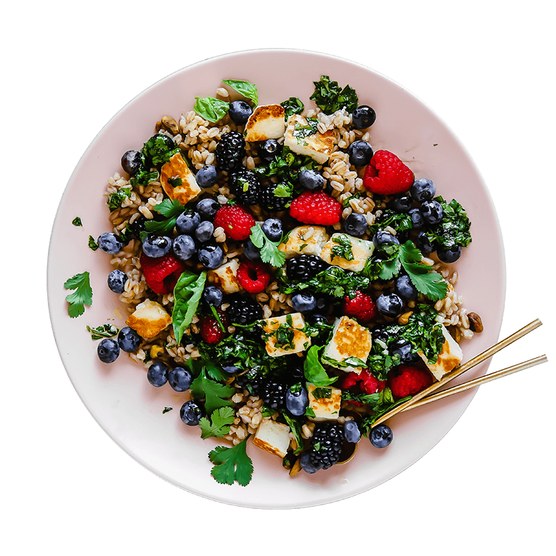 Mixed berry salad in a bowl