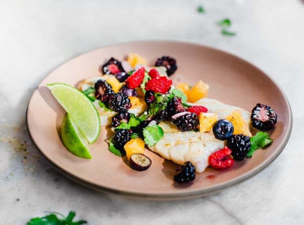 Berry-Citrus Salsa with Grilled Cod