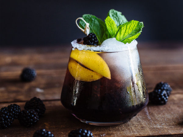 Apple Bourbon & Blackberry Sour