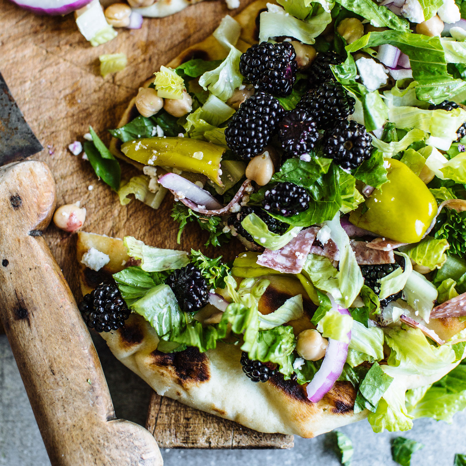 Blackberry Chopped Salad Pizza California Giant Berry Farms