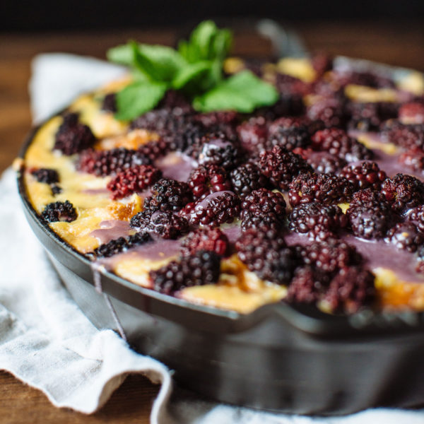 Blackberry & White Chocolate Bread Pudding