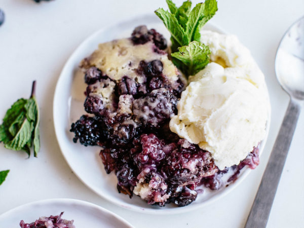 Blueberry Blackberry Slow Cooker Cobbler