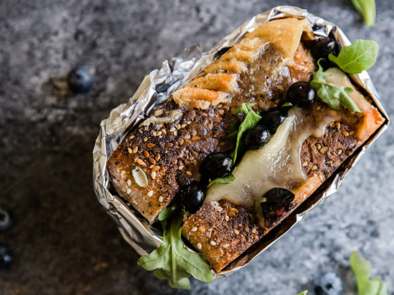 Blueberry Grilled Cheese Picnic Packets