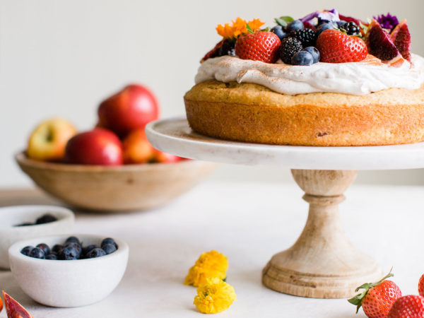 Cinnamon Apple Tres Leches With Whipped Cream and Berries