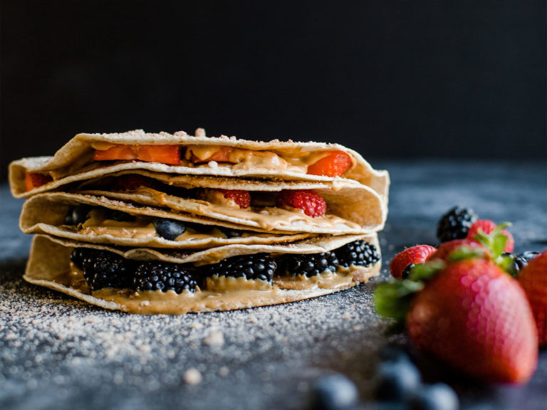 Cinnamon Sugar Berry Quesadillas