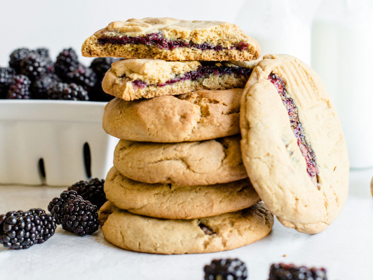 Peaut Butter & Blackberry Jam Cookies