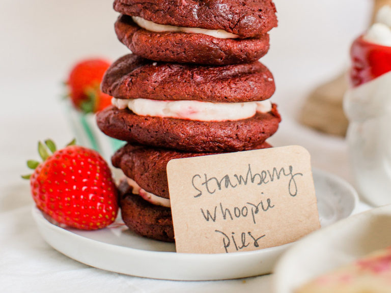 Red Velvet & Strawberry Whoopie Pie Cookies