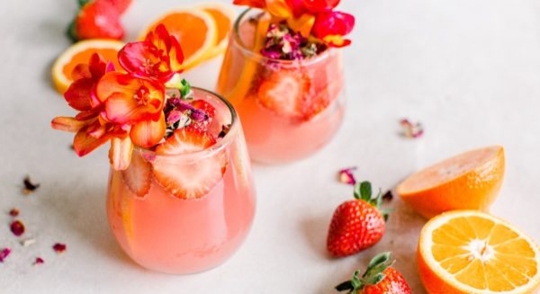 Strawberry Ginger Hibiscus Margarita