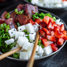 Strawberry + Tuna Poke Bowl