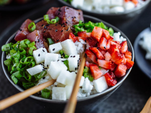 Strawberry + Tuna Poke Bowl