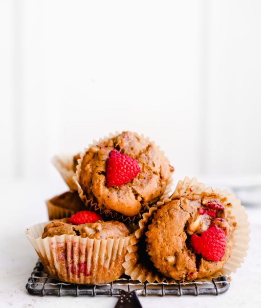 Raspberry Poppyseed Banana Bread Muffins