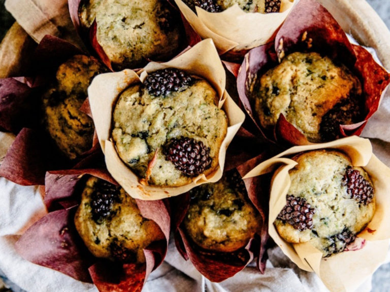 Zucchini & Blackberry Muffins