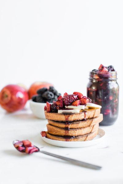 Apple & Blackberry Brown Sugar Jam with Grilled Sourdough