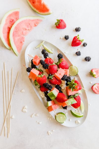 Berry & Watermelon Poolside Skewers