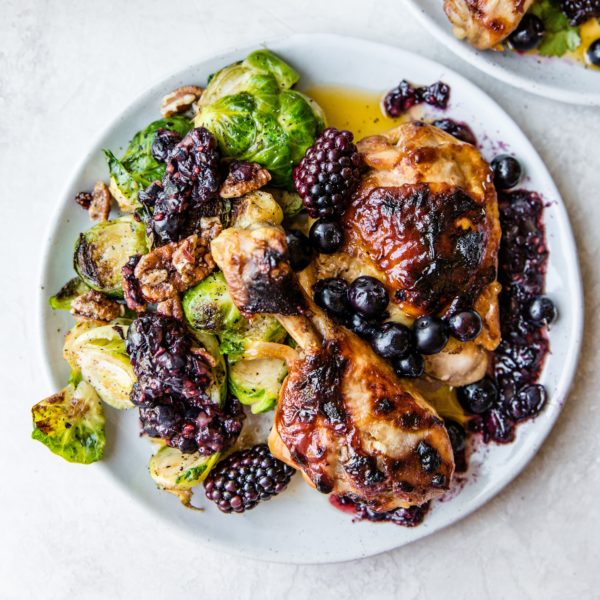 Blueberry Sweet Tea Quail in Black and Blue Hot Sauce