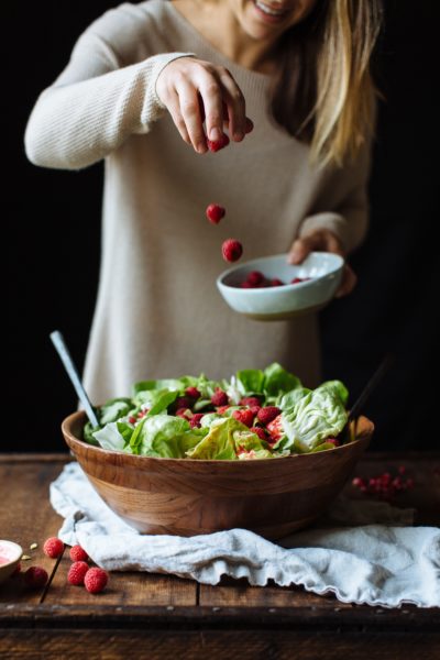 Pomegranate and Raspberry Salad