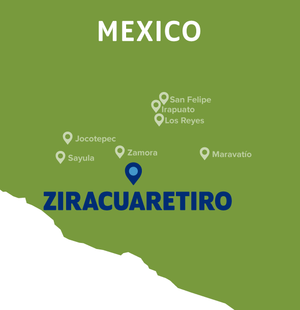 Map of Ziracuaretiro