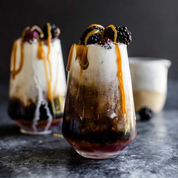 Blackberry Salted Caramel White Russian Cocktail