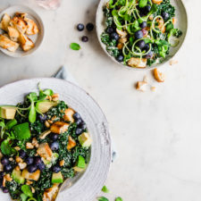 Kale Caesar with Blueberries