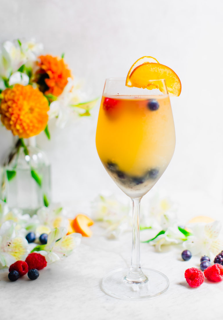 Peach and Mixed Berry Summer Sangria