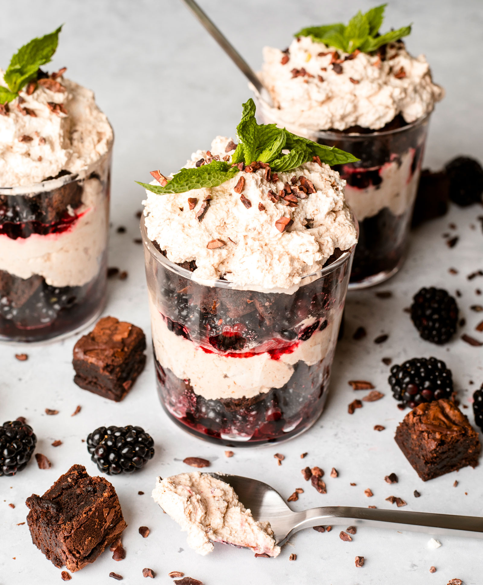 Blackberry Cacao Mint Parfait - California Giant Berry Farms