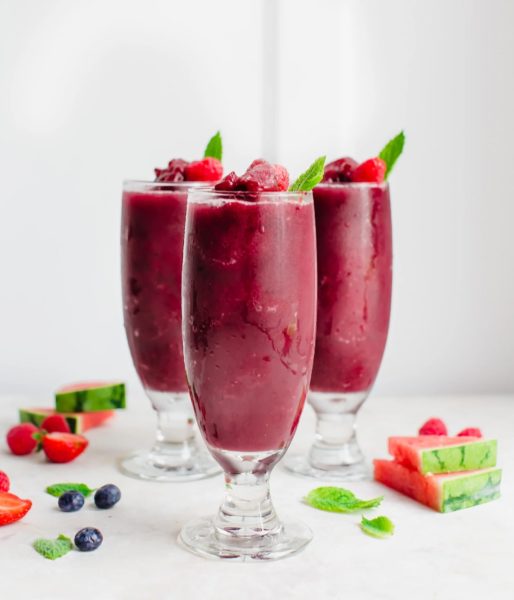 Mixed Berry, Watermelon and Mint Slushie