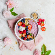 Pink Coconut Milk-Raspberry Chia Pudding