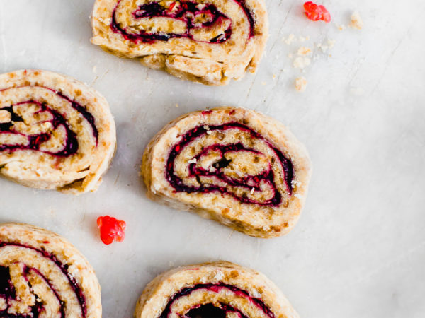 Mixed Berry Pinwheel Cookies
