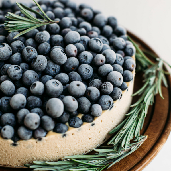 Paleo and Vegan Blueberry Cheesecake