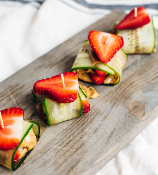 Strawberry + Cucumber Peanut Butter Roll