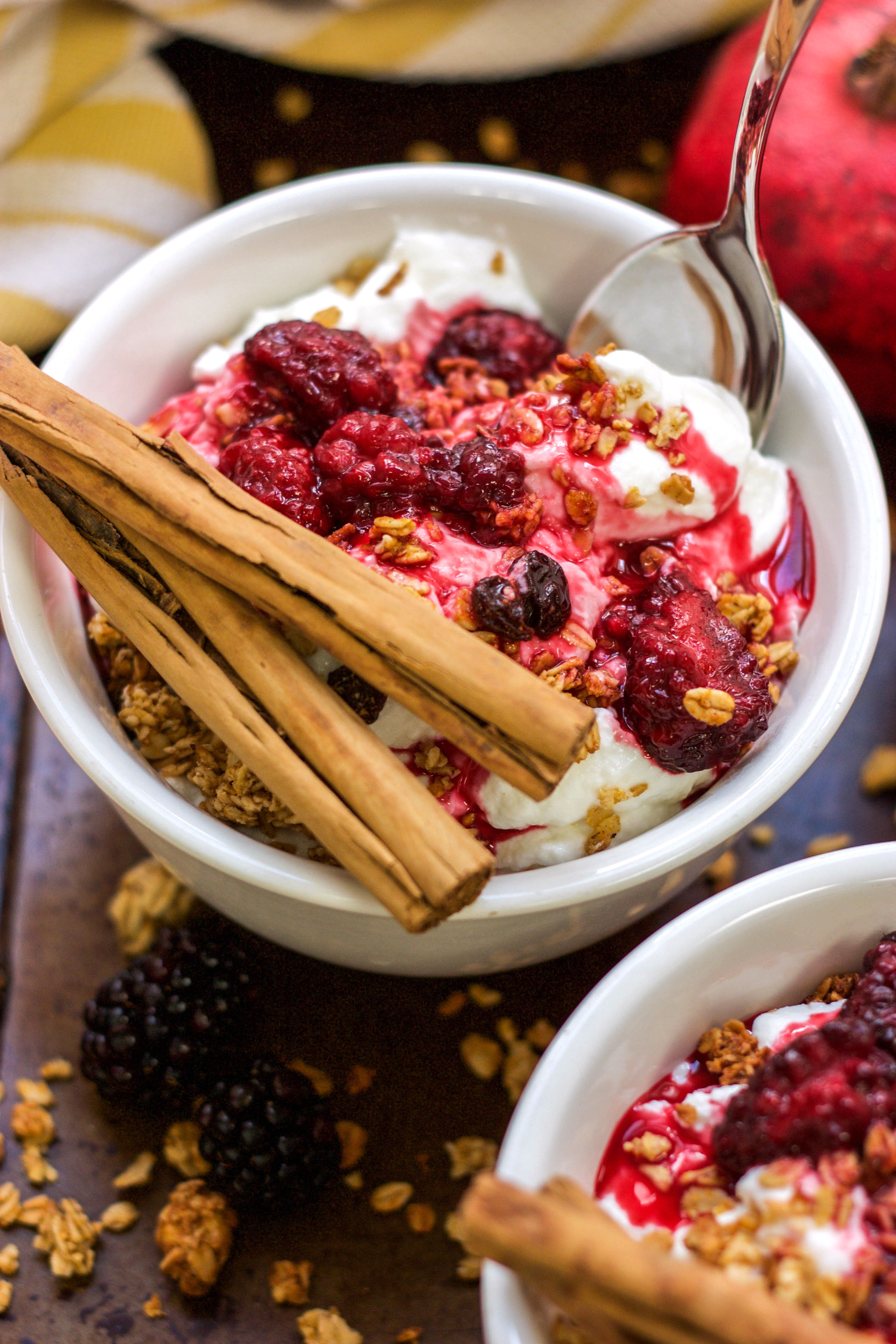 Blackberry Compote Greek Yogurt with Granola California Giant Berry Farms