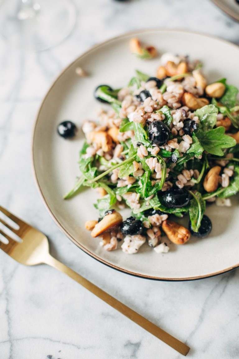 Blueberry & Cashew Farro Salad