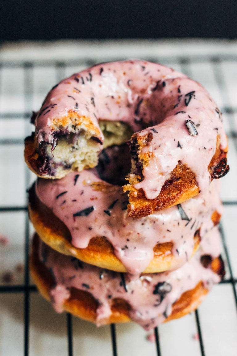 Gluten-Free Vegan Blueberry Baked Donuts