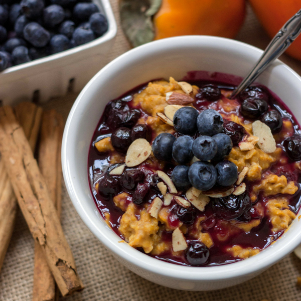 Easy Blueberry Pumpkin Oatmeal