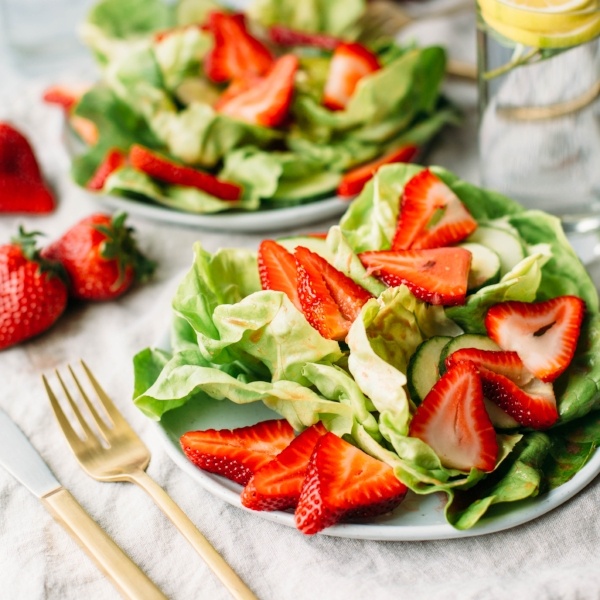 Strawberry Vinaigrette + Salad