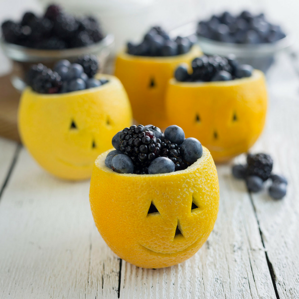 Scary Berry Stuffed Jack O' Lantern