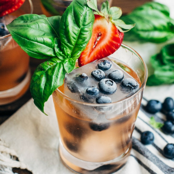 Basil Lemon Berry Cocktail