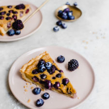 Blackberry and Blueberry Mascarpone Pie