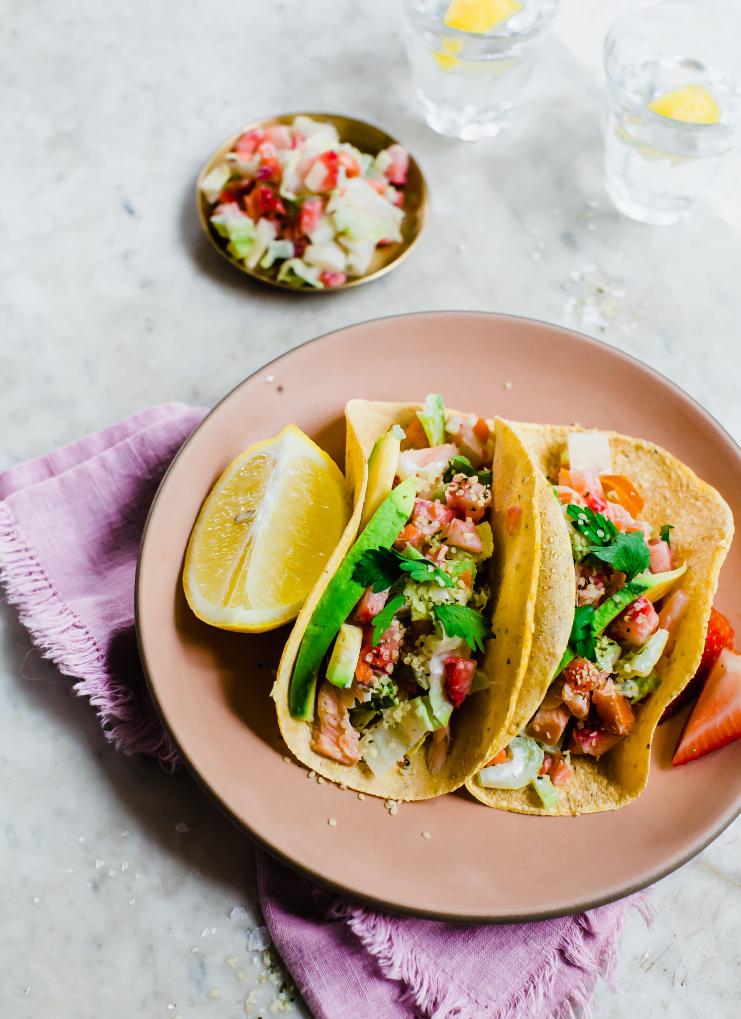 Smoked Fish Tacos with Berry Celery Salsa - California Giant Berry Farms