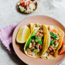 Smoked Fish Tacos with Berry Celery Salsa