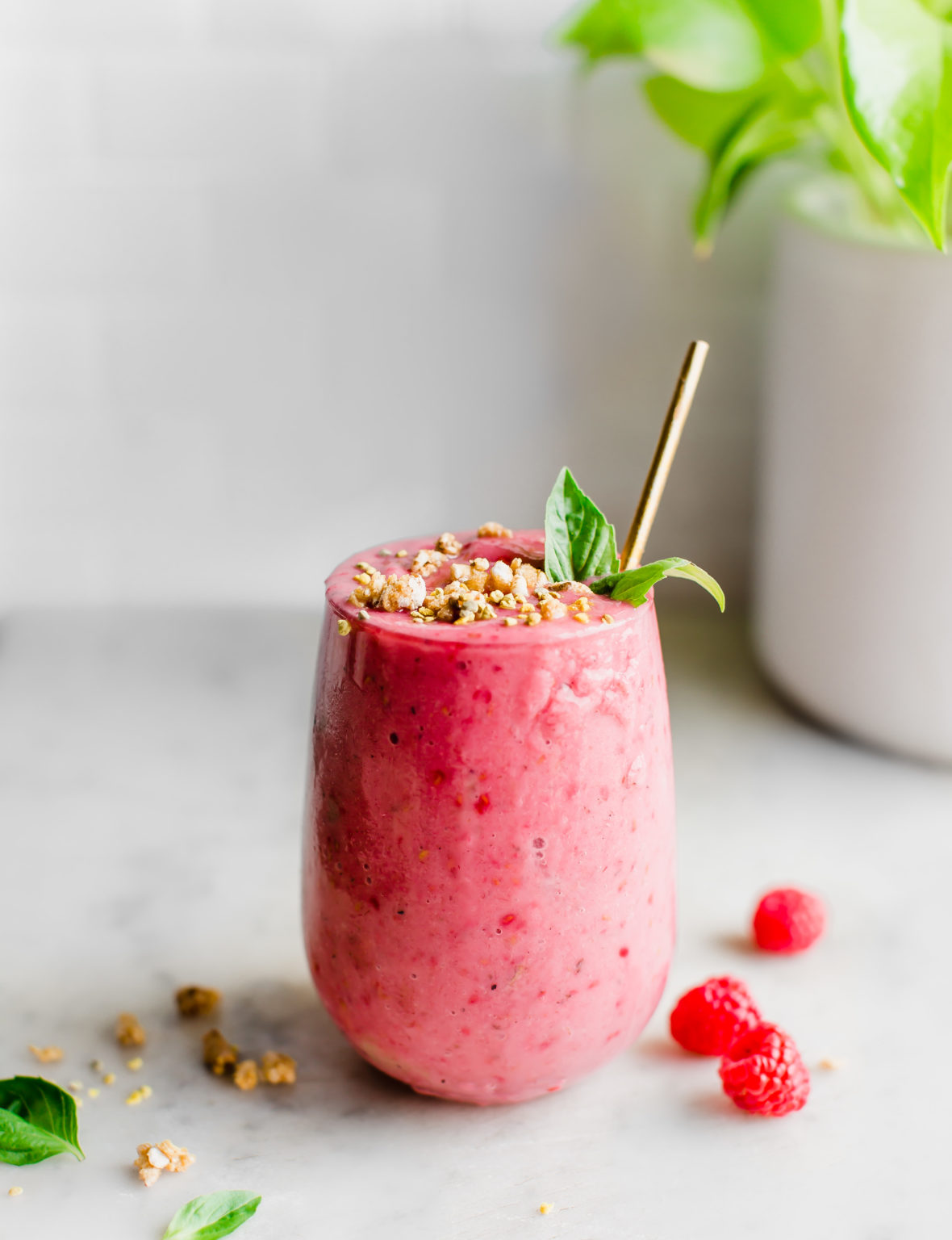 Post-Workout Raspberry-Basil Breakfast Smoothie - California Giant ...