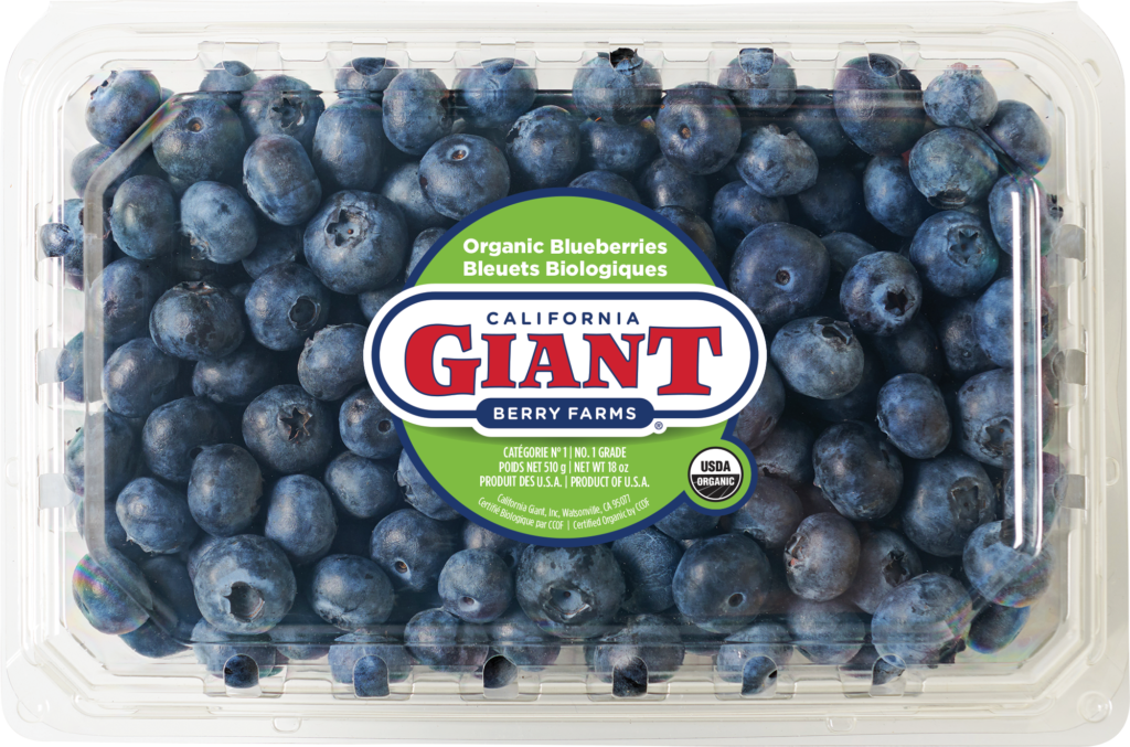 California Giant 18 oz. Organic Blueberries Clamshell