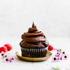 Double Chocolate Raspberry Cupcakes