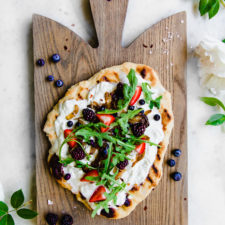 Burrata, Caramelized Onion, Mixed Berry Grilled Flatbread