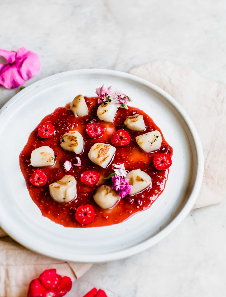 Grilled Scallops with a Berry Reduction - California Giant Berry Farms