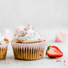 Strawberry Funfetti Cupcakes