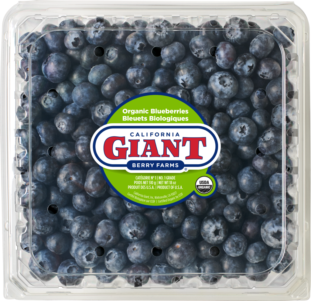California Giant 18 oz. Organic Blueberries Clamshell