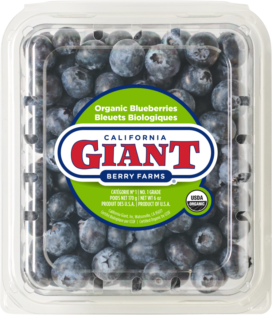 California Giant 6 oz. Organic Blueberries Clamshell