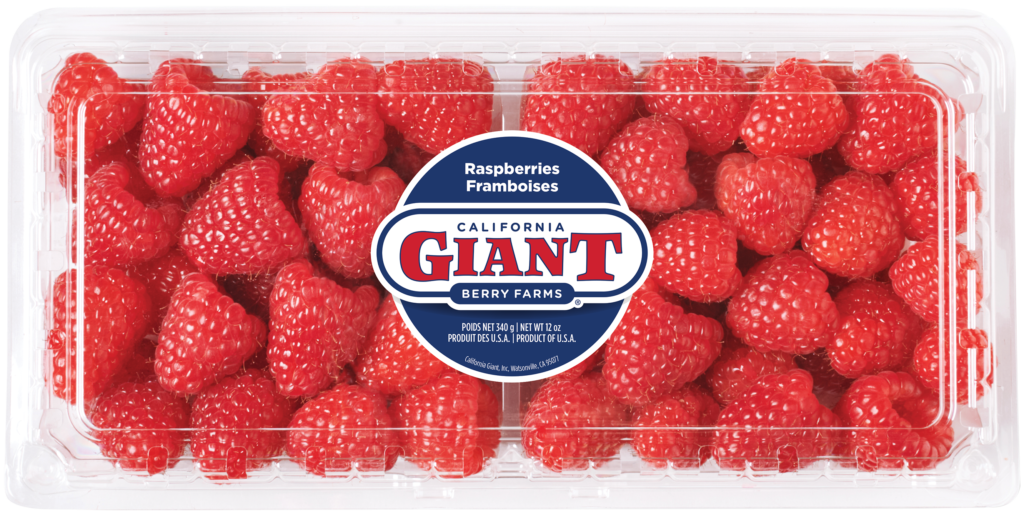 California Giant 12 oz. Conventional Raspberries Clamshell